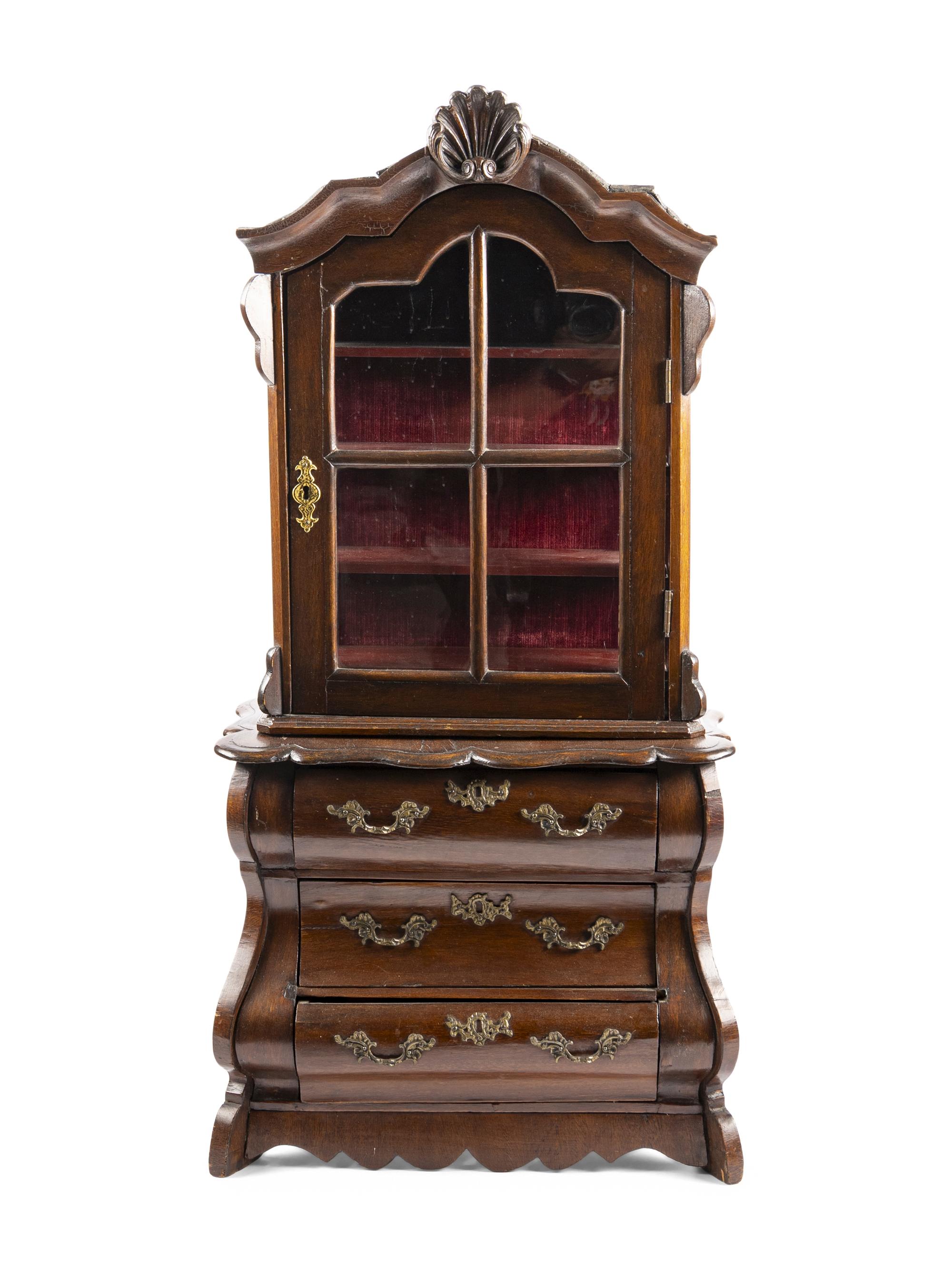 A Dutch Mahogany Diminutive Cabinet