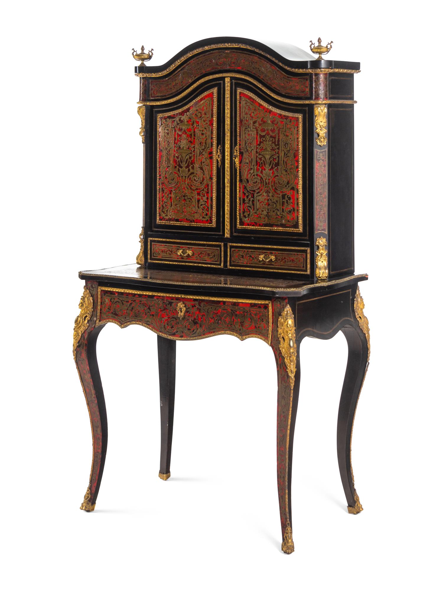 A Napoleon III Style Boulle Marquetry Bureau Cabinet
