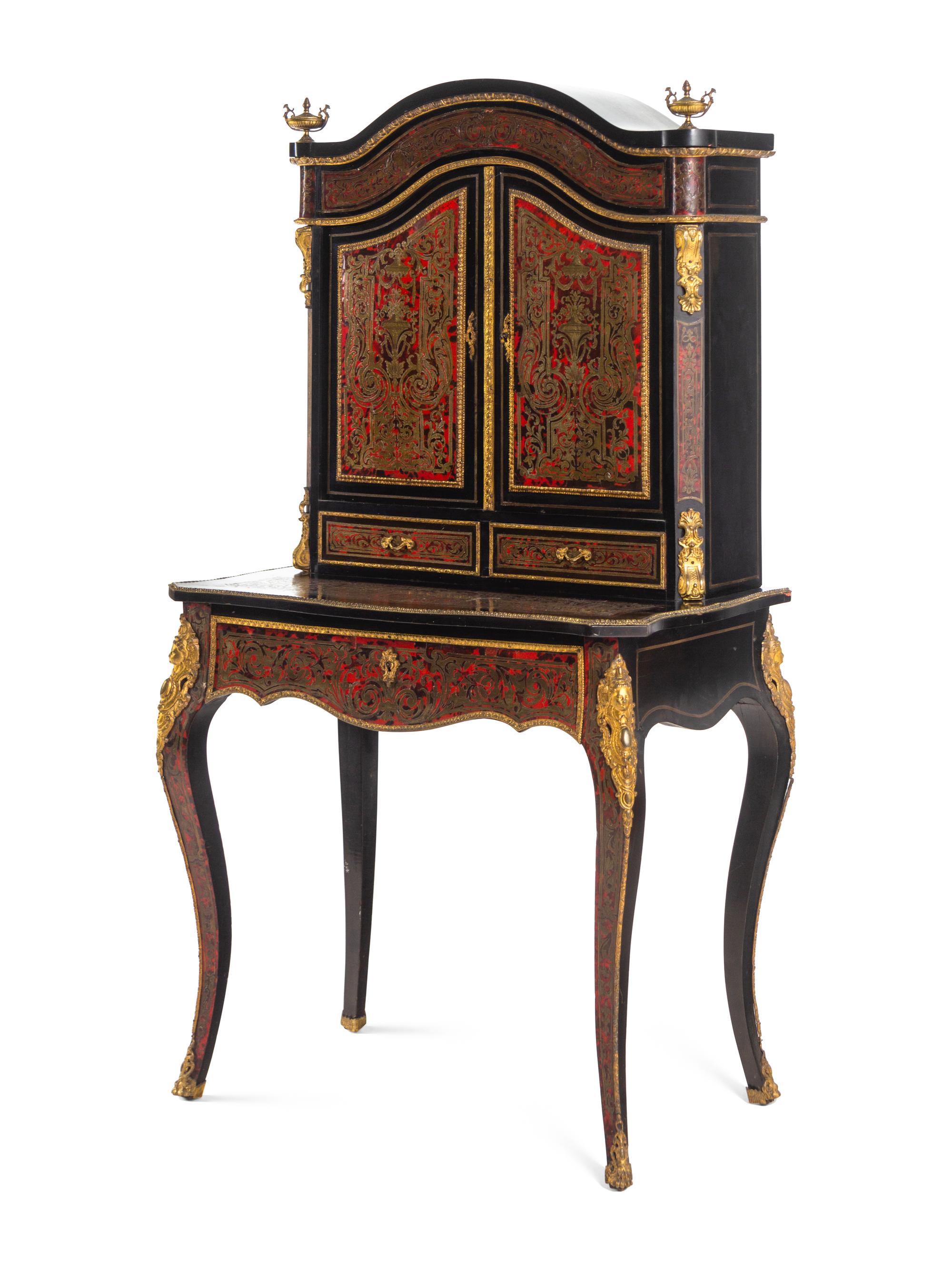 A Napoleon III Style Boulle Marquetry Bureau Cabinet