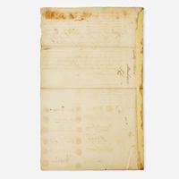 [Philadelphia & Pennsylvania] Biddle, John, et al. Partially-Printed Document, signed