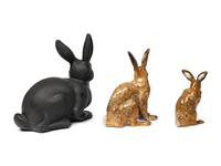 A Group of Three Ceramic Rabbits