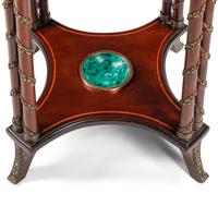 An Italian Micromosaic Plaque-Inset and Gilt Bronze Mounted Table