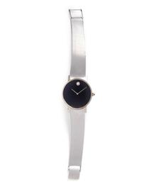 MOVADO, 18K WHITE GOLD 'MUSEUM CLASSIC' WRISTWATCH