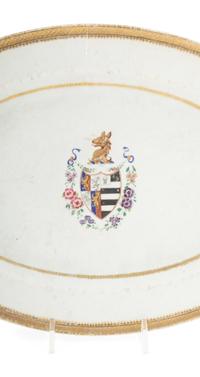 A Pair of Chinese Export Porcelain Armorial Platters