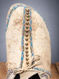 Comanche Beaded Hide Moccasins