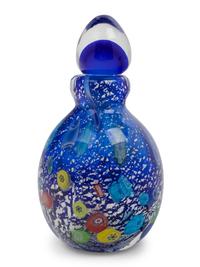 Thirteen Primarily Murano Glass Perfume Bottles