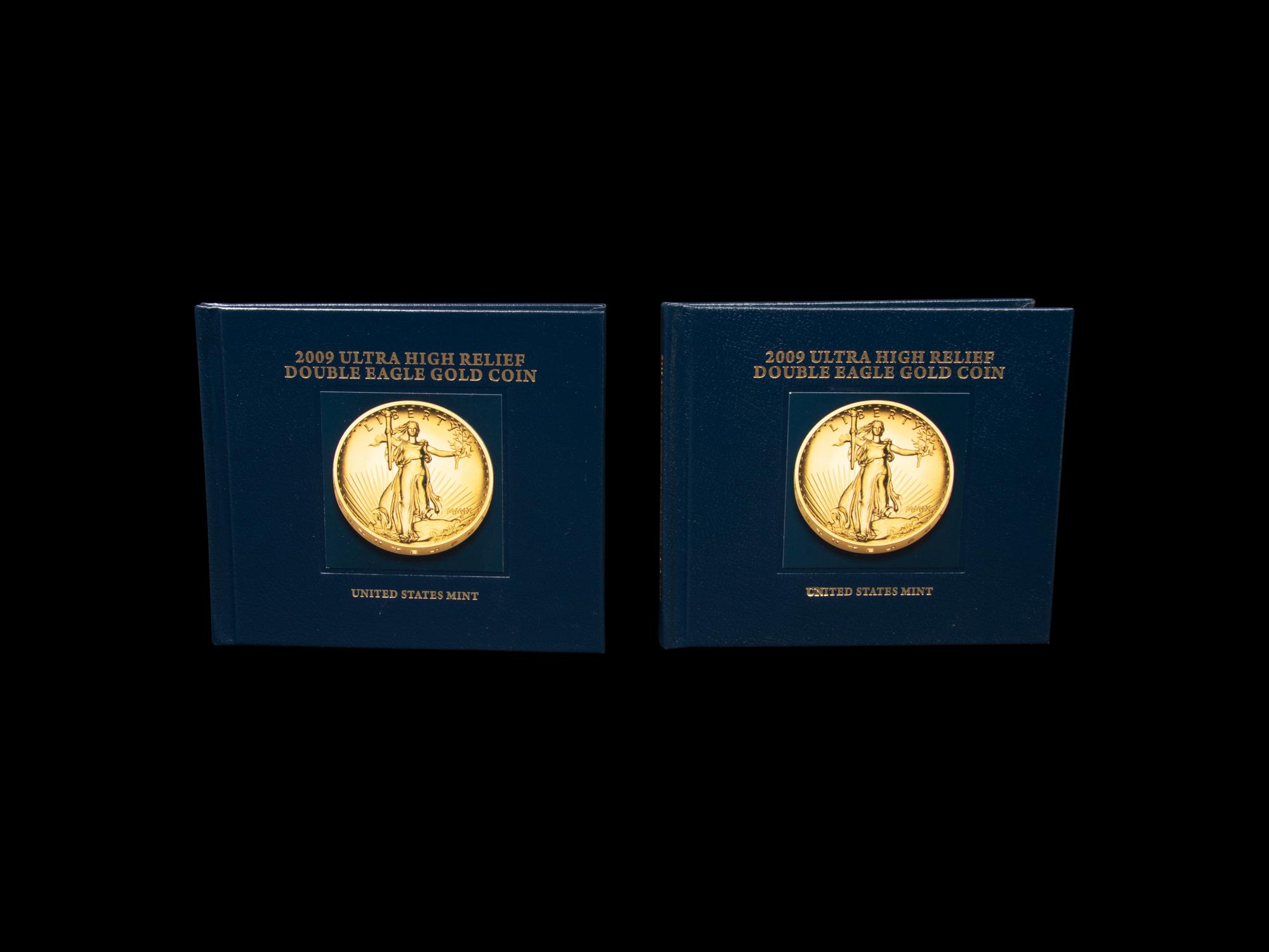 Two 2009-W Ultra High Relief Gold Eagle $50 1 oz. Gold Coin