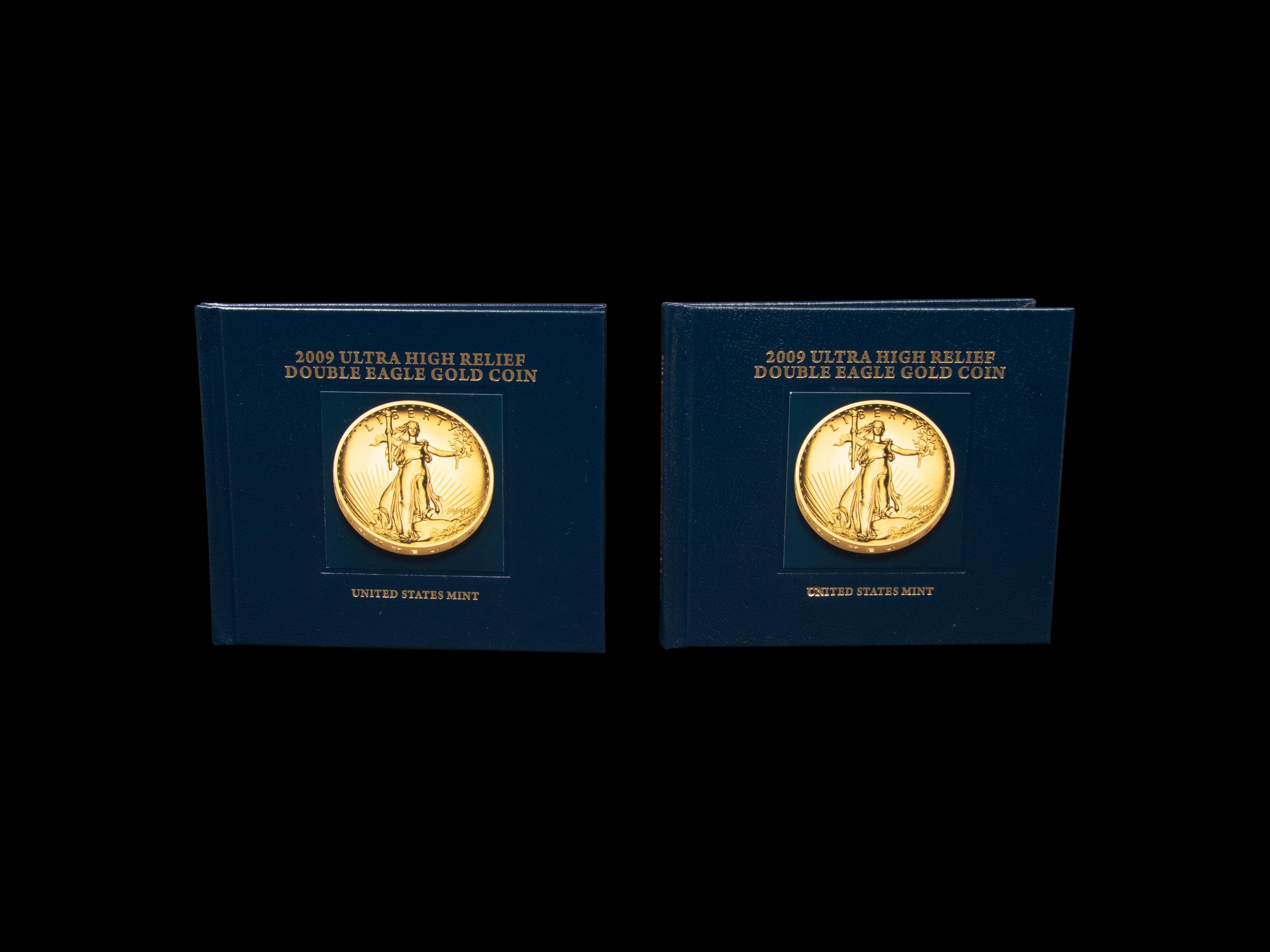 Two 2009-W Ultra High Relief Gold Eagle $50 1 oz. Gold Coin