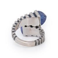 Marli, 'Cleo Jazz', Tanzanite, Sapphire, Diamond, and White Gold Ring