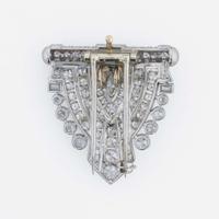 An art deco, platinum and diamond dress clip - pendant, and necklace