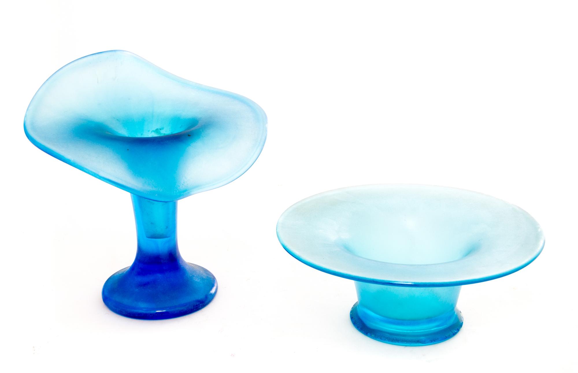 Two American Iridescent Glass Vases Height of taller 5 3/4 inches. — EARLY TO MID 20TH CENTURY
