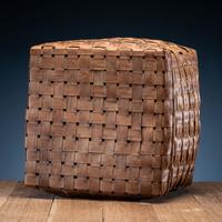 Northeastern Ash Splint Lidded Basket
