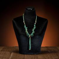 Pueblo Turquoise Tab Necklace, with Joclas