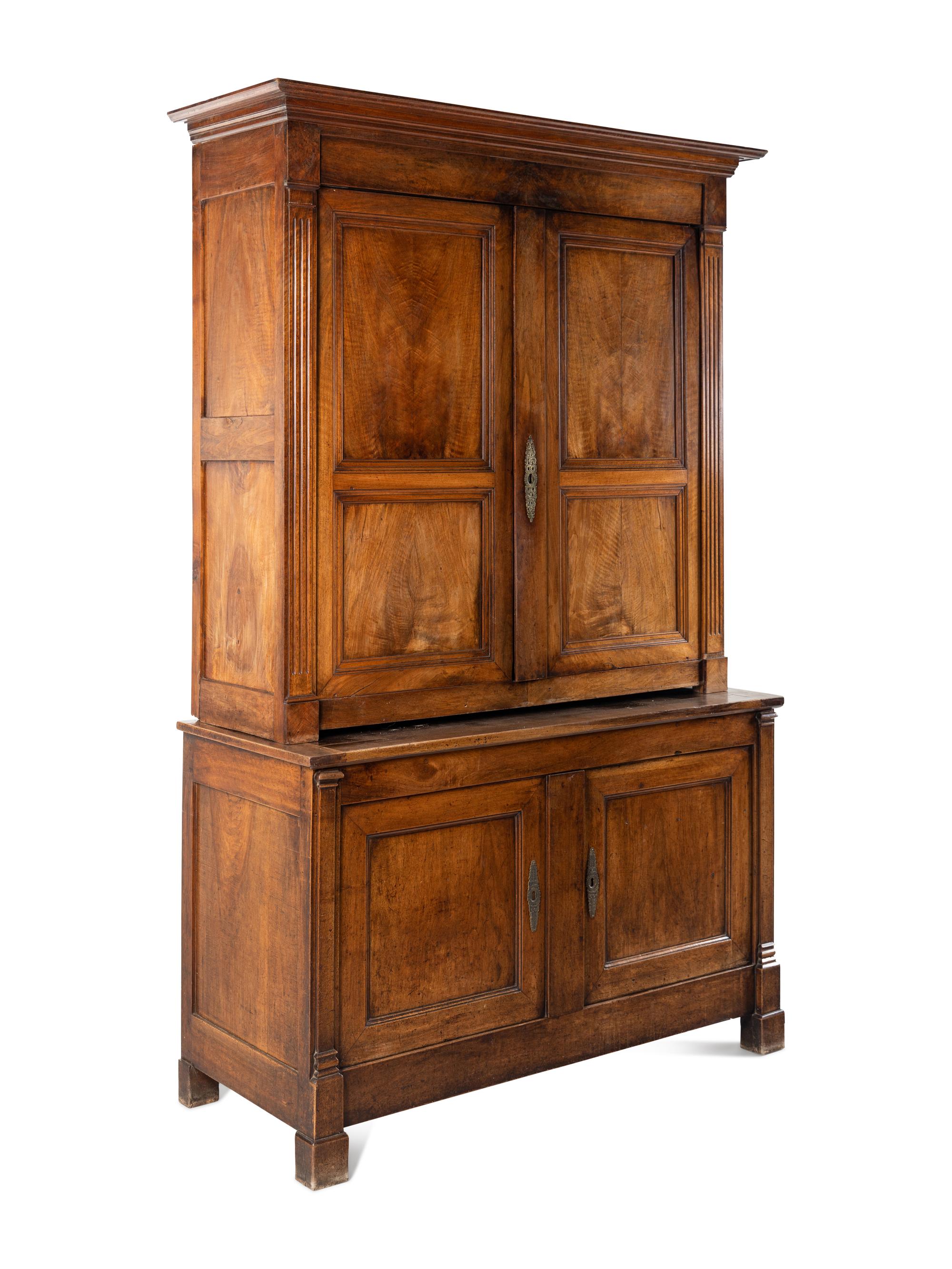 A French Walnut Linen Press