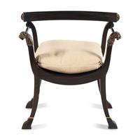 A Contemporary Mahogany Curule Armchair
