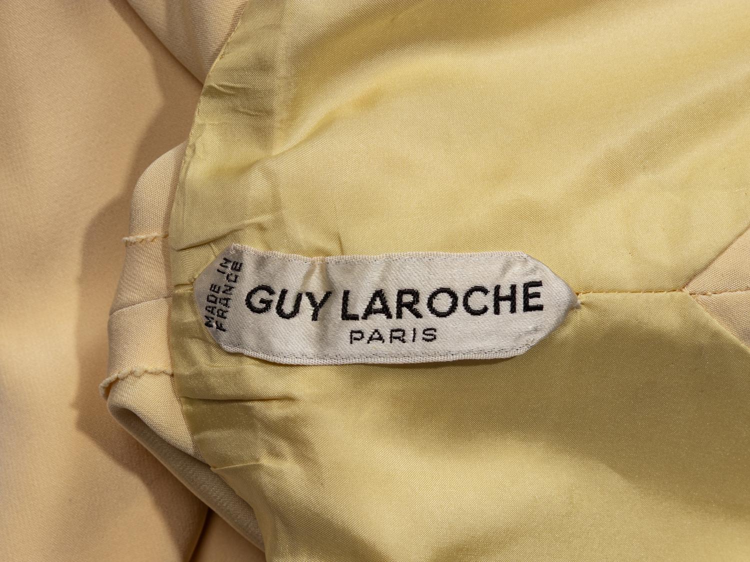 Guy Laroche Haute Couture, Cream Silk Wrap Dress