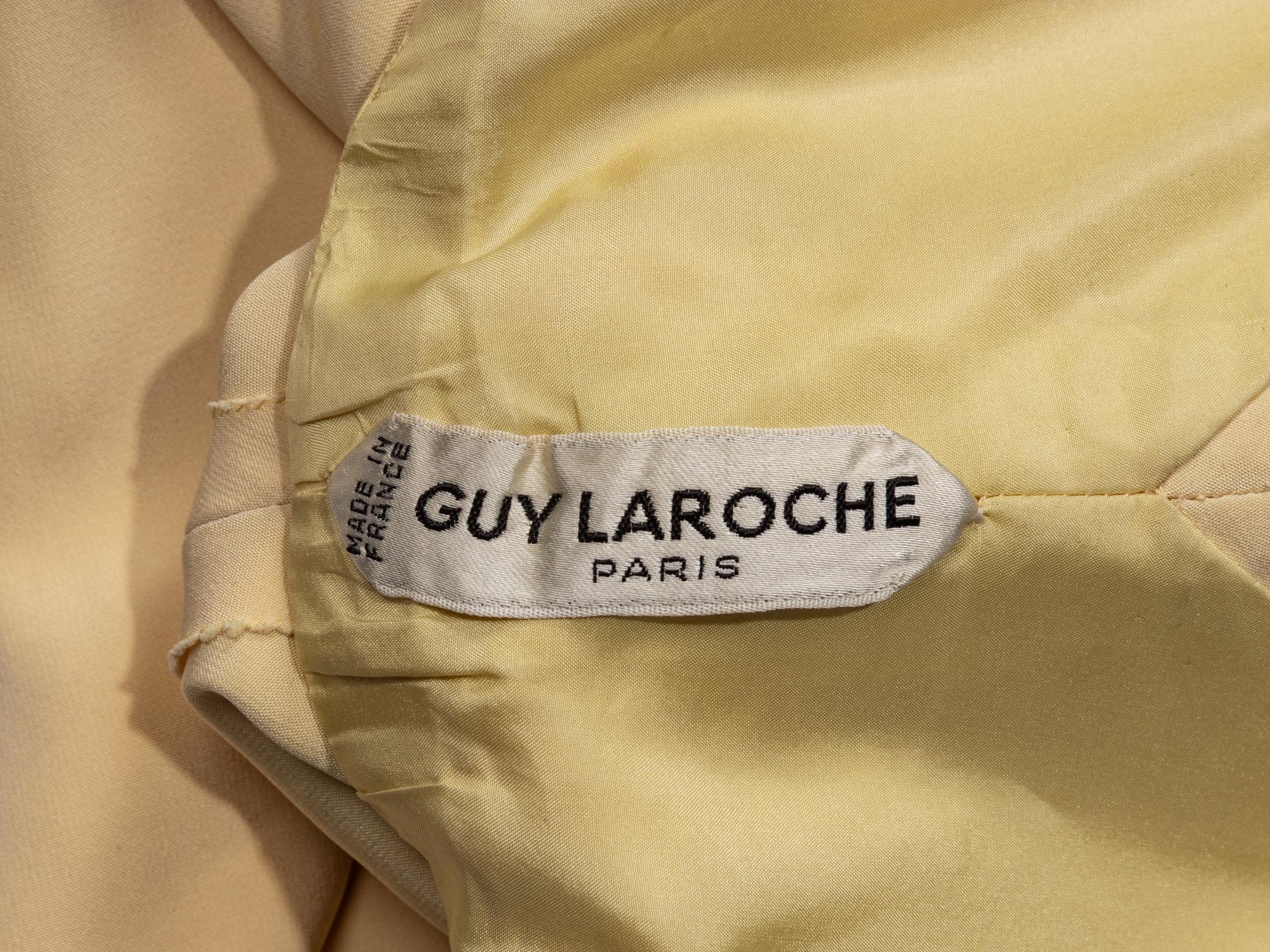 Guy Laroche Haute Couture, Cream Silk Wrap Dress