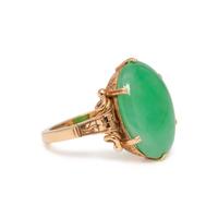 YELLOW GOLD AND JADE SET
