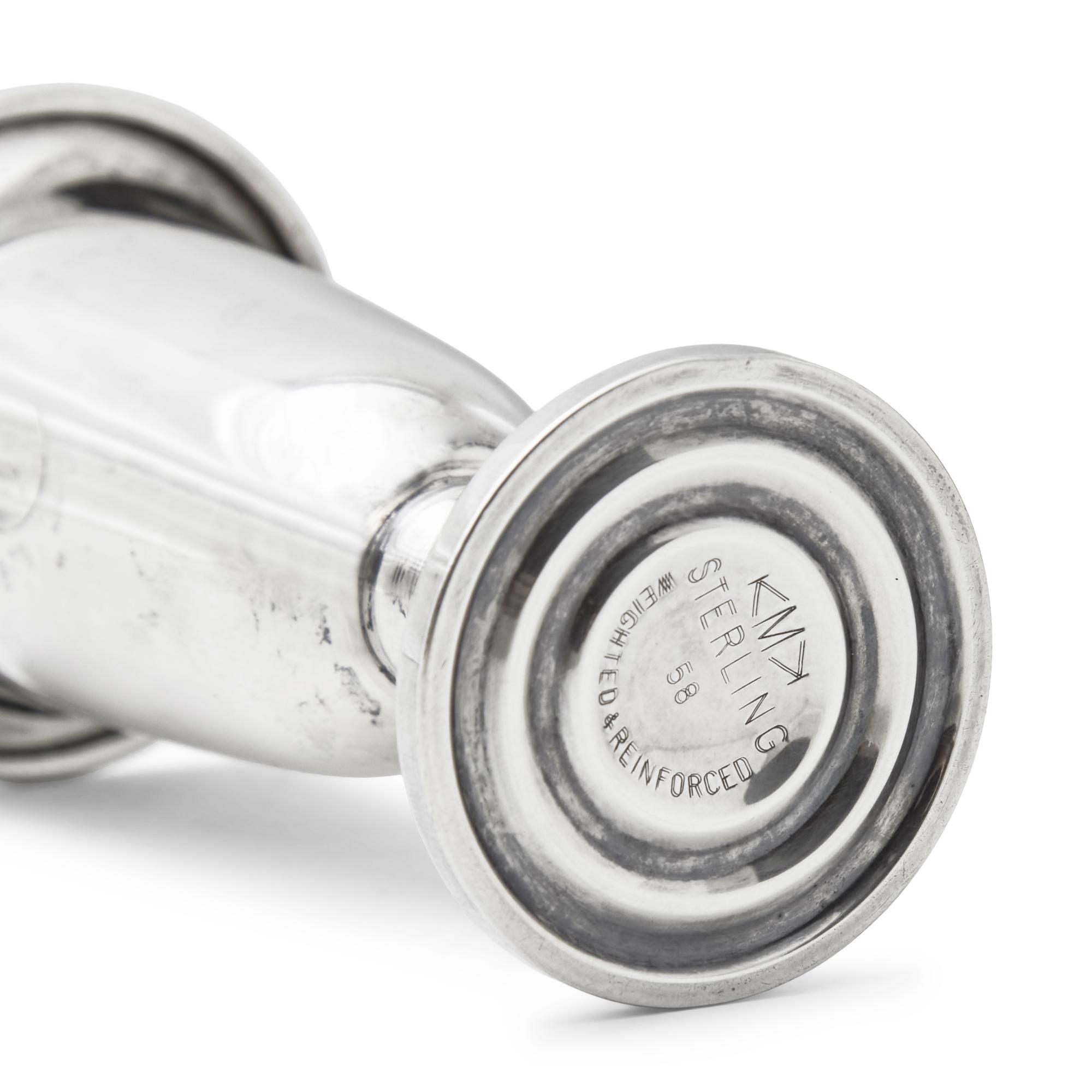 A Cased Set of Six American Weighted Silver Cordial Cups