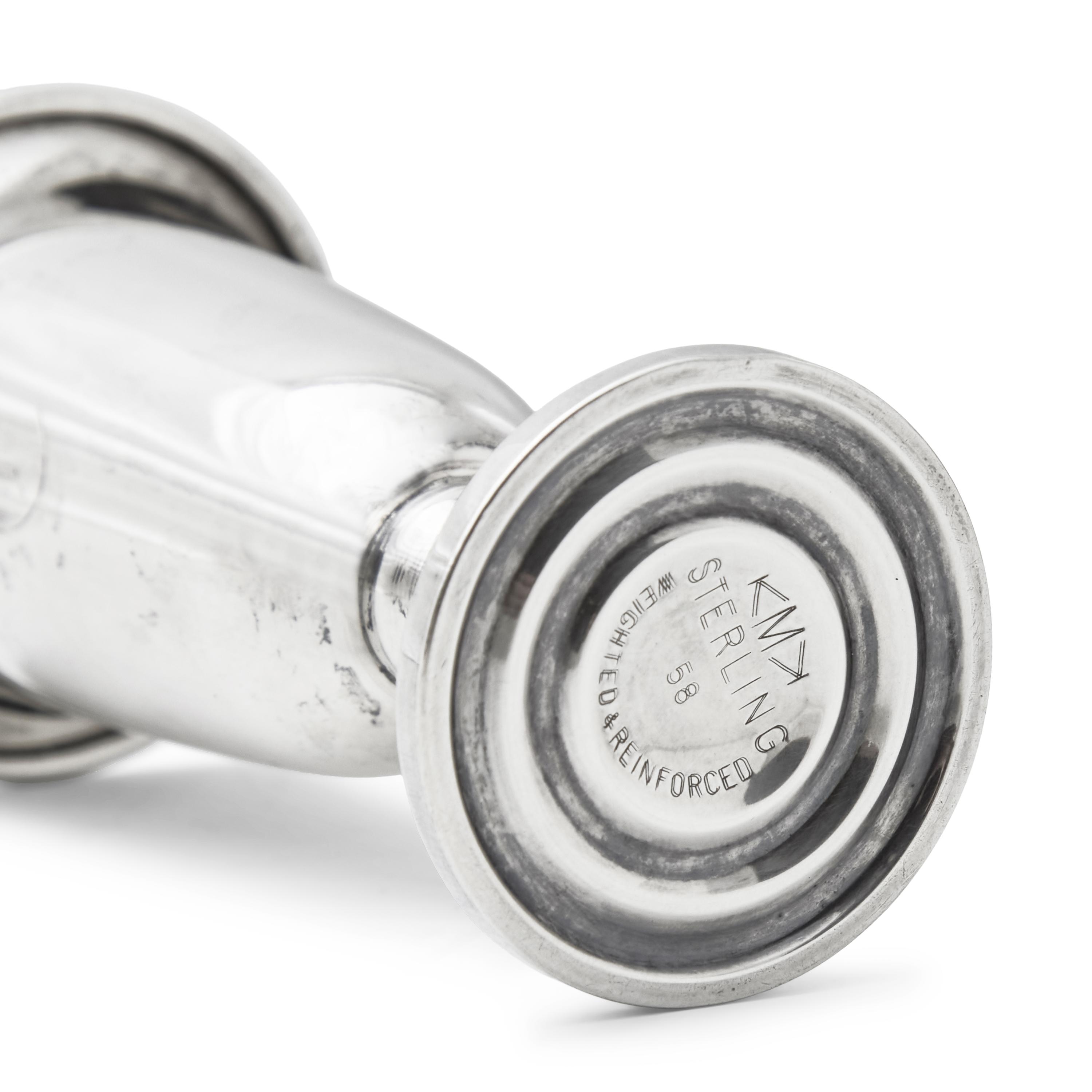 A Cased Set of Six American Weighted Silver Cordial Cups