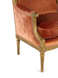 An Assembled Louis XVI Style Giltwood Seating Suite