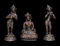 Three Indian Bronze Figures