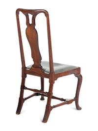 A Set of Four Queen Anne Style Mahogany Dining Chairs