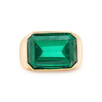 Yellow Gold and Synthetic Spinel Ring