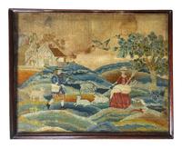 A Georgian Style Needlepoint-Inset Table