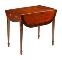 A George III Painted Satinwood Pembroke Table