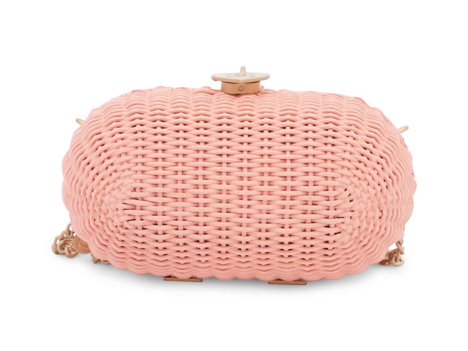 Chanel Pink Woven Rattan Bag, 2004-05