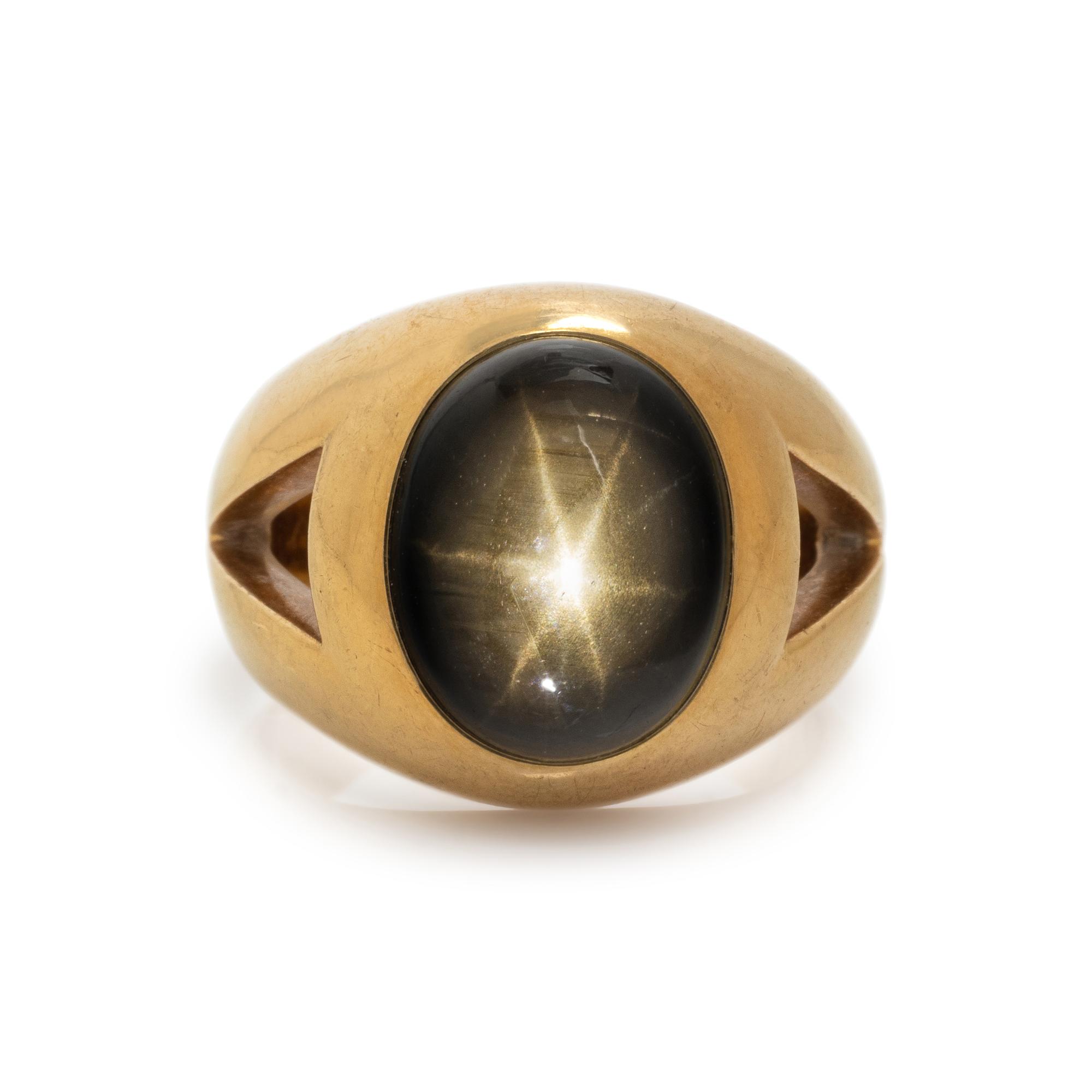 GÜBELIN, BLACK STAR SAPPHIRE RING