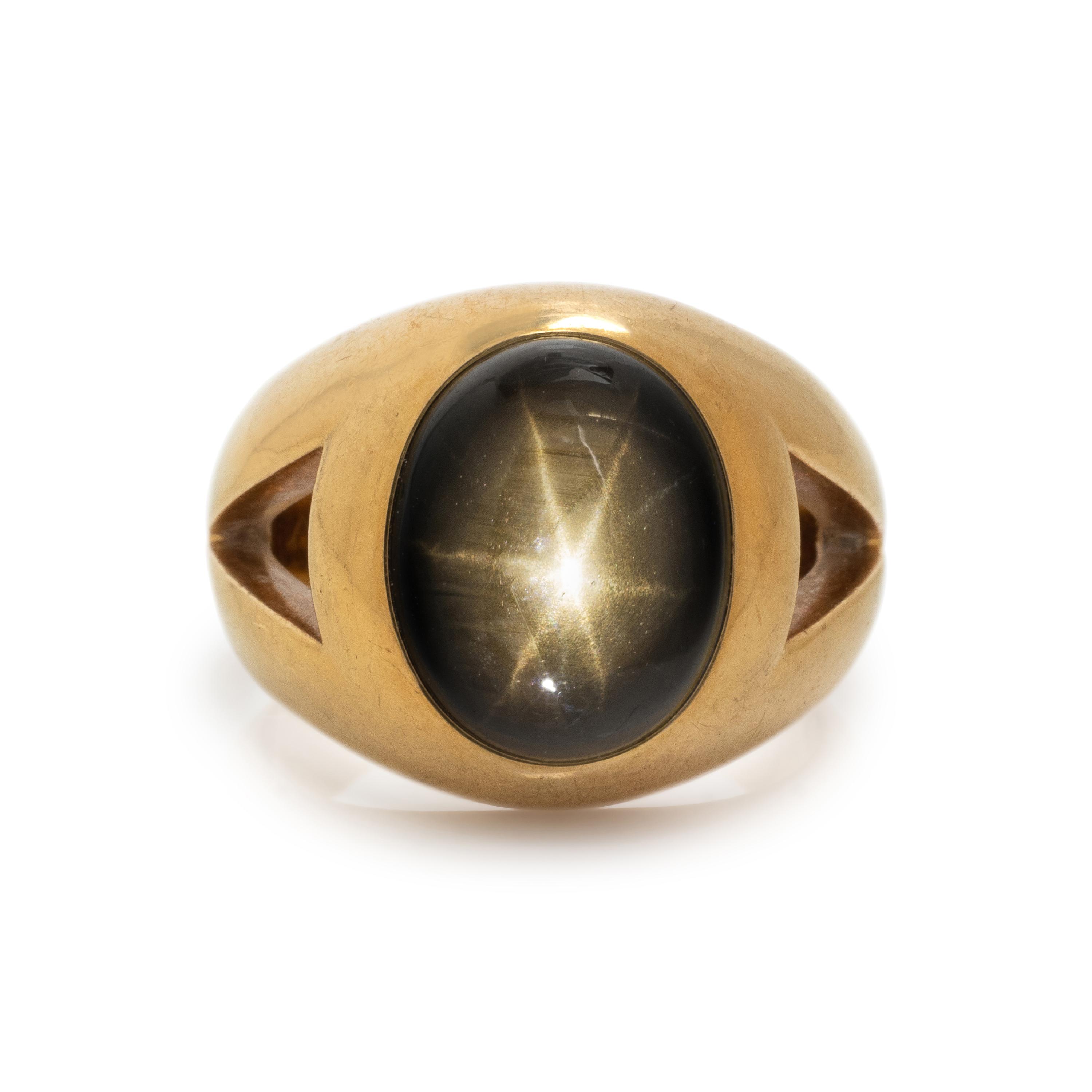 GÜBELIN, BLACK STAR SAPPHIRE RING