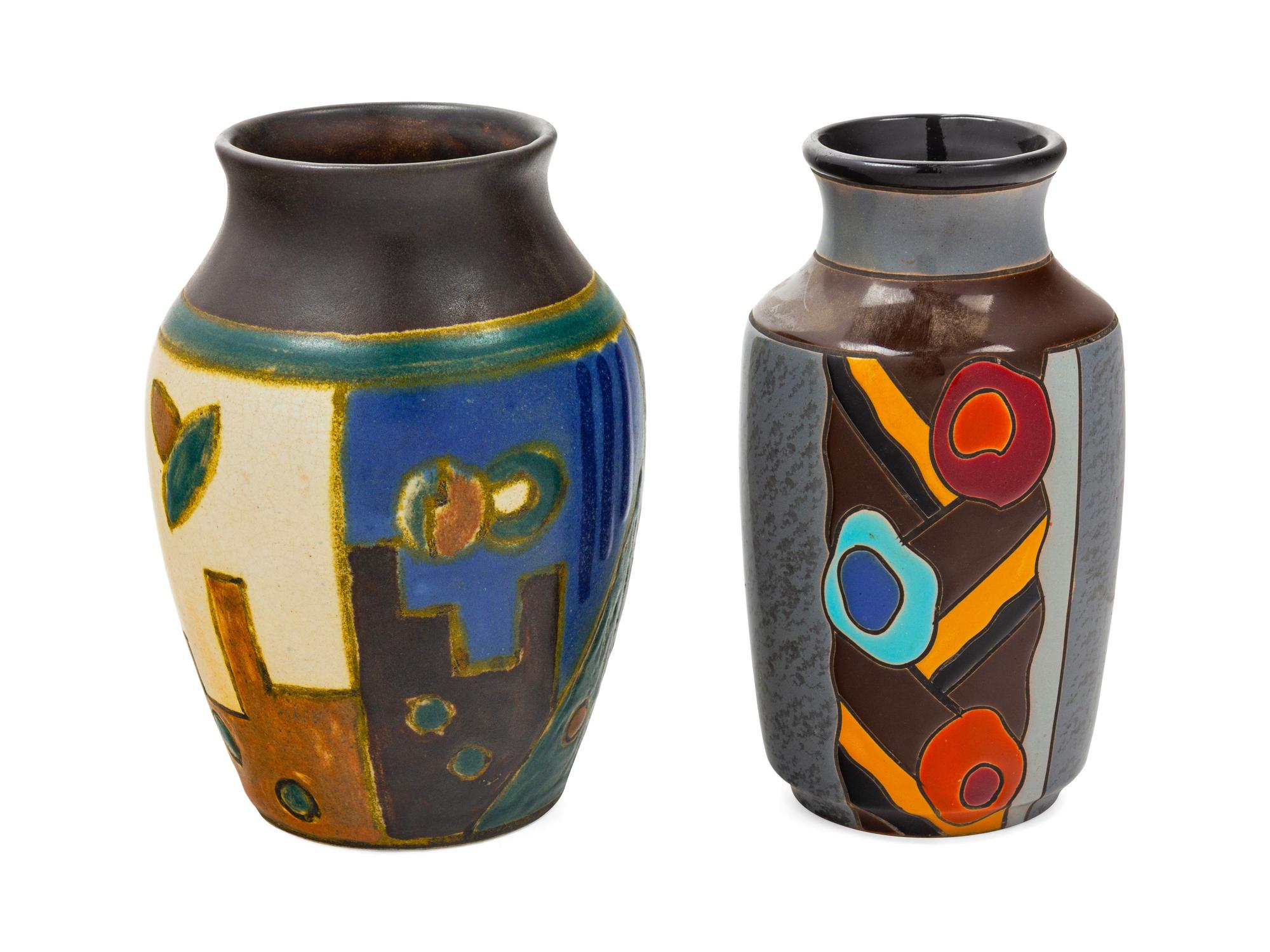A Group of Two Pottery Vases