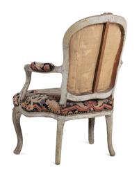 A Louis XV Painted Fauteuil