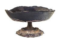 A Silver-Plate Mounted Hardstone Tazza Diameter 11 3/4 inches. — 20TH CENTURY