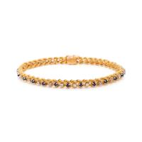 YELLOW GOLD, DIAMOND AND SAPPHIRE BRACELET