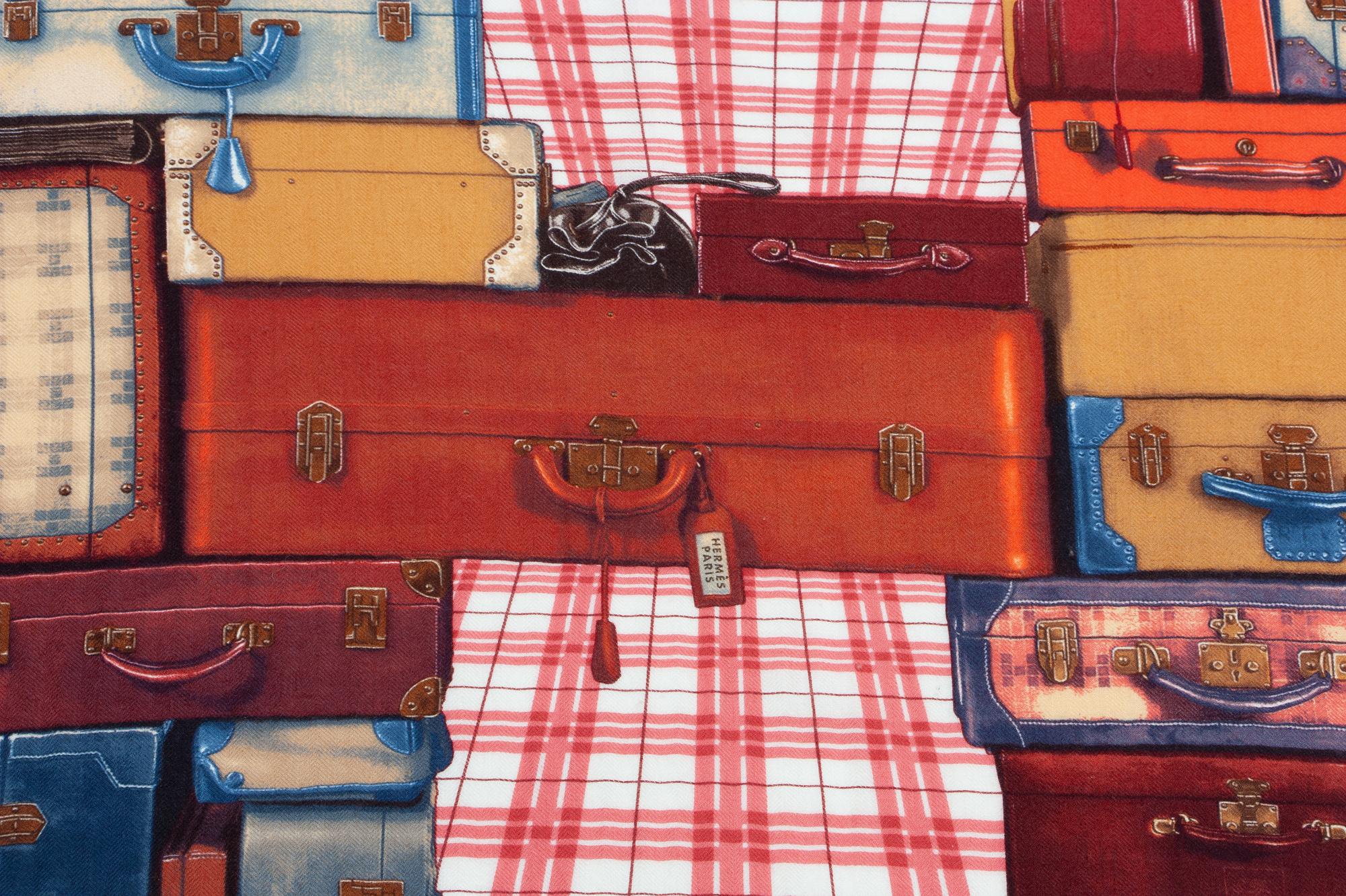 Two Hermès 90cm Silk/Cashmere Scarves