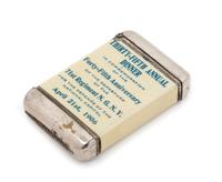 An American Celluloid and Mixed Metal Commemorative Match Safe Height 2 1/4 inches. — CIRCA 1906