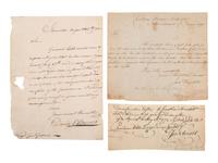 [REVOLUTIONARY WAR]. 3 documents, incl. signatures from Jonathan ARNOLD and Jeremiah OLNEY.
