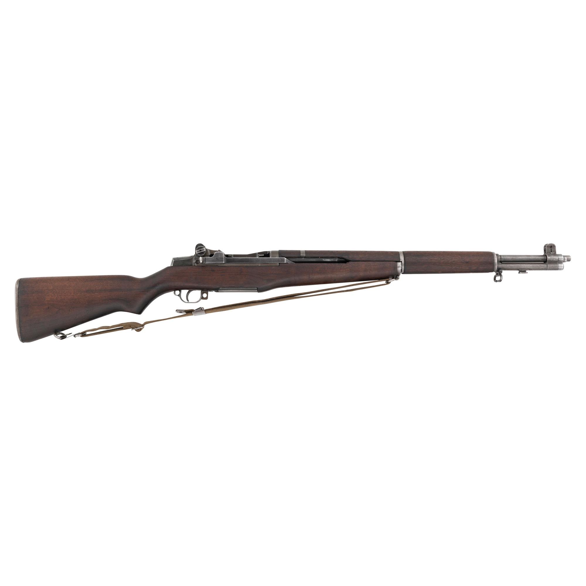 **World War II 1943 Springfield M1 Garand Rifle with Original Barrel, Uncut Operating Rod, Locking Bar Sights