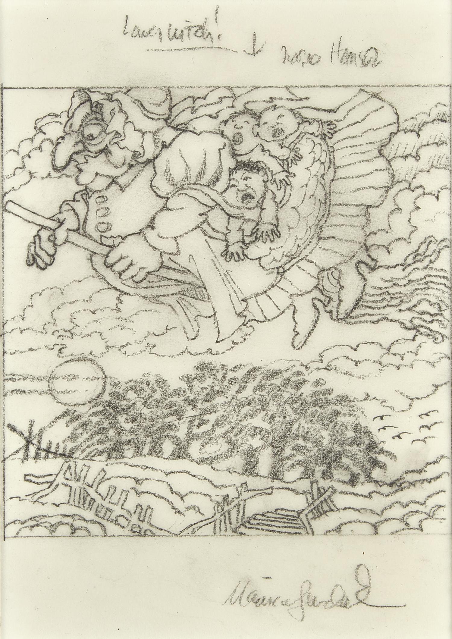 Original Sketch for Hansel and Gretel Poster, ca. 1997