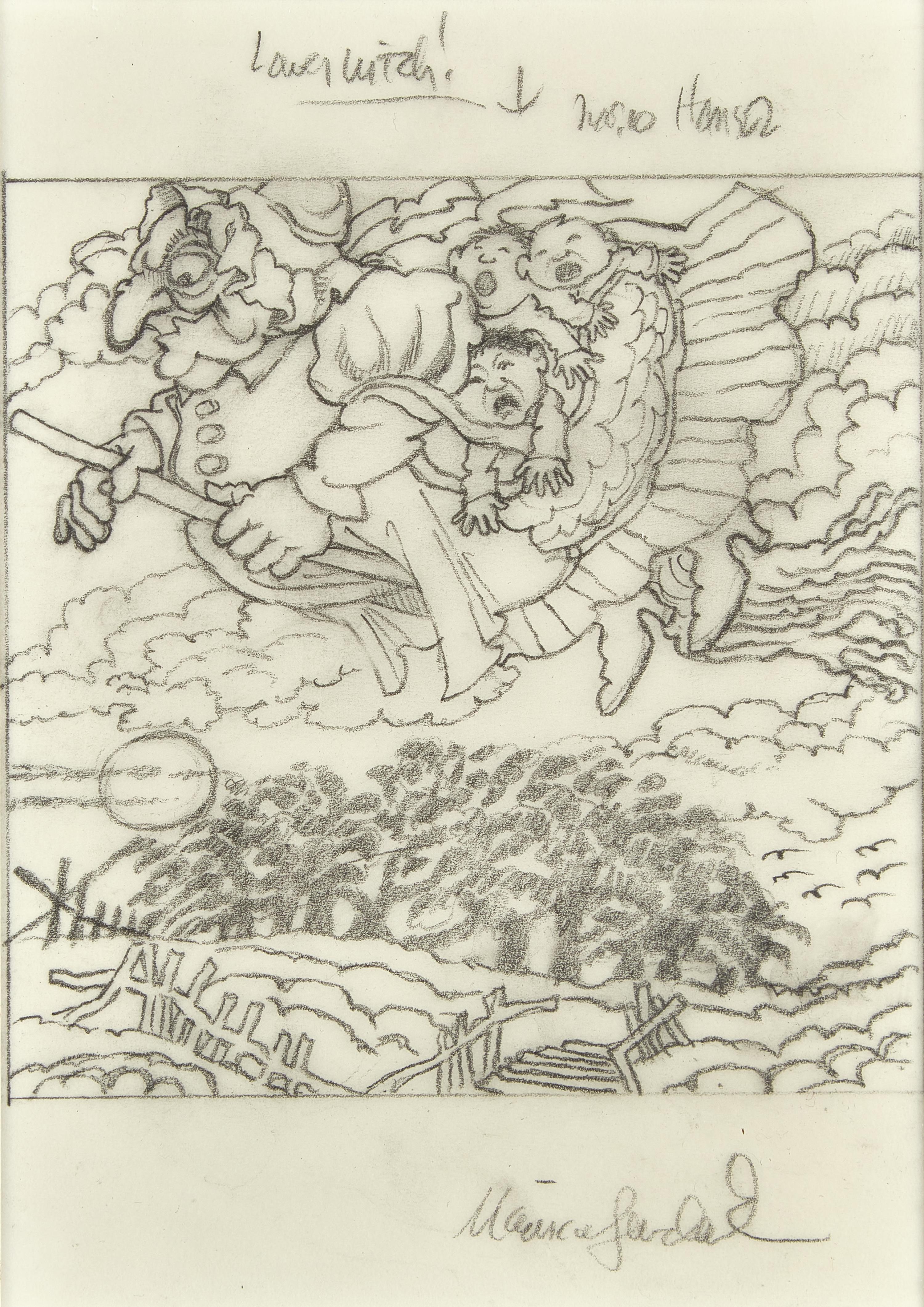 Original Sketch for Hansel and Gretel Poster, ca. 1997