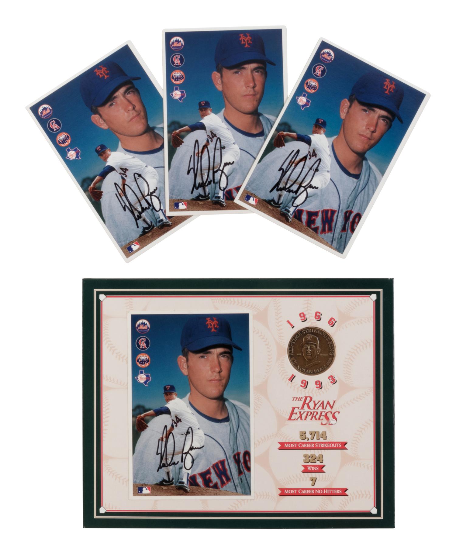 A Group of Seven Nolan Ryan Signed Items,