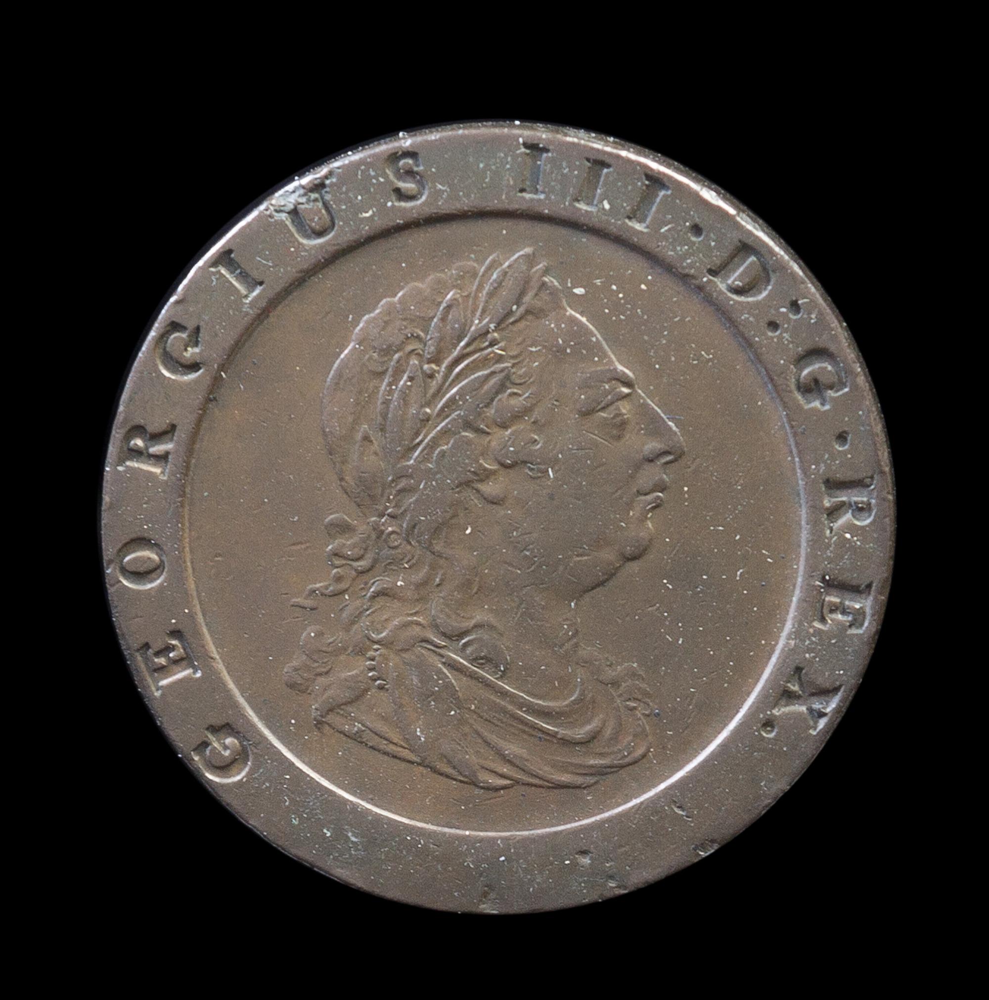 A George III Two-Pence "Cartwheel" Coin, 1797