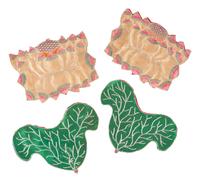 Five Chinese Theatrical Embroidered Silk Set Dressings