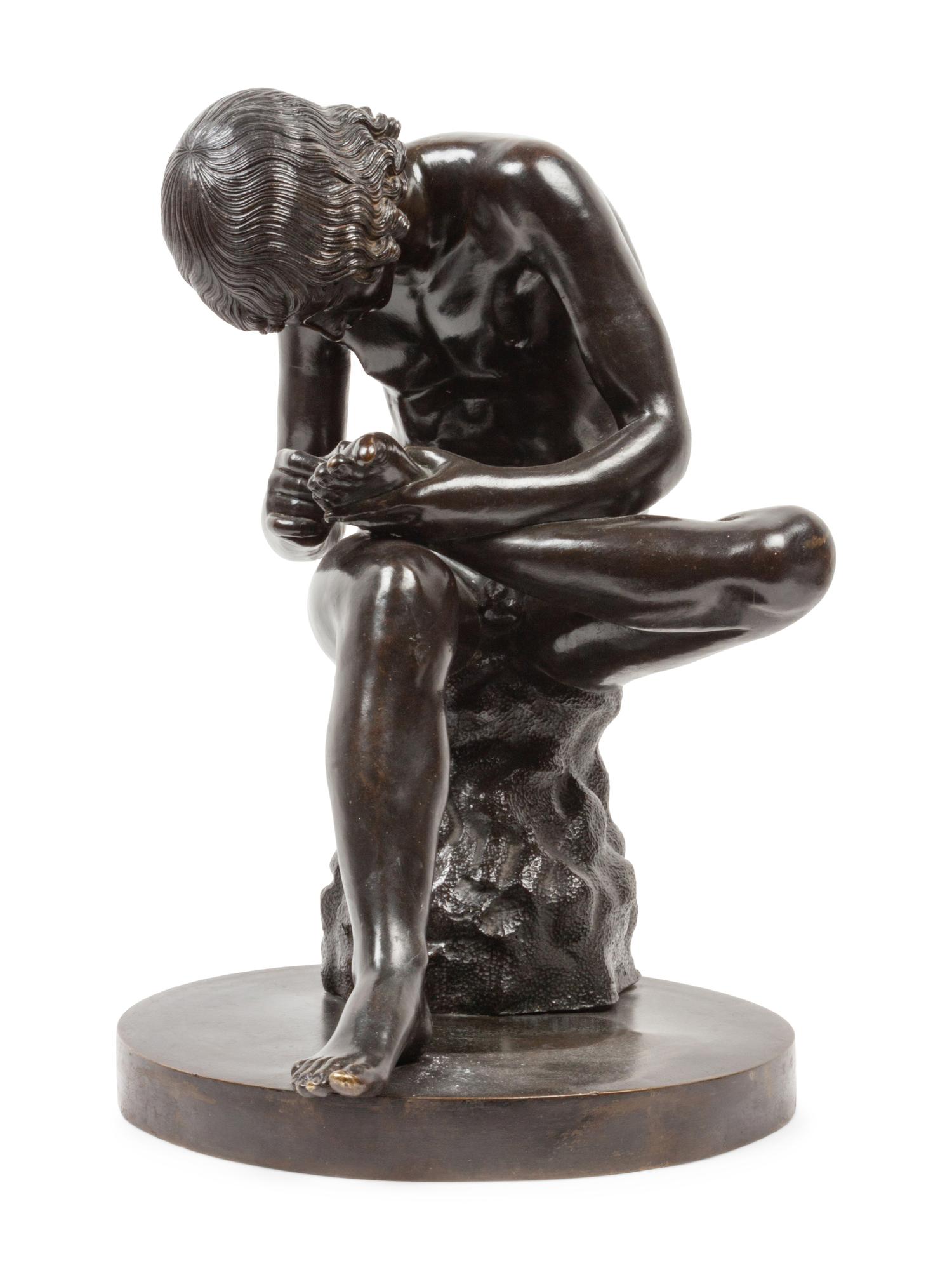 A Large Continental Bronze Spinario