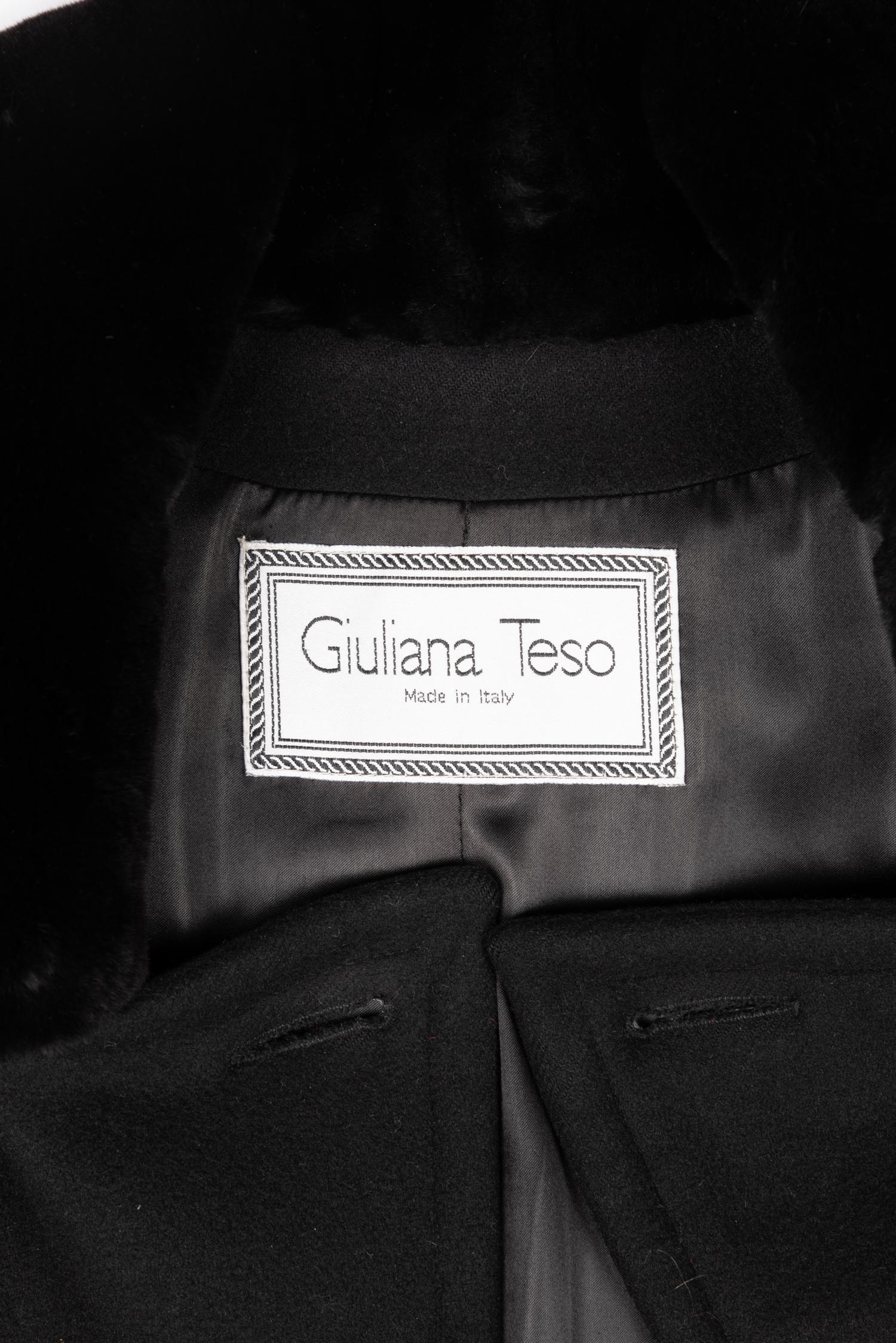 Giuliana Teso Fur Collar Coat, 1980s