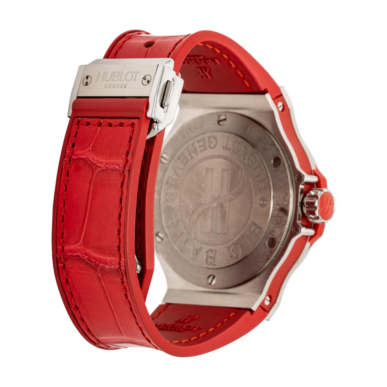 HUBLOT, 'BIG BANG TUTTI FRUTTI' WATCH WITH SPINEL BEZEL AND MOTHER-OF-PEARL DIAL