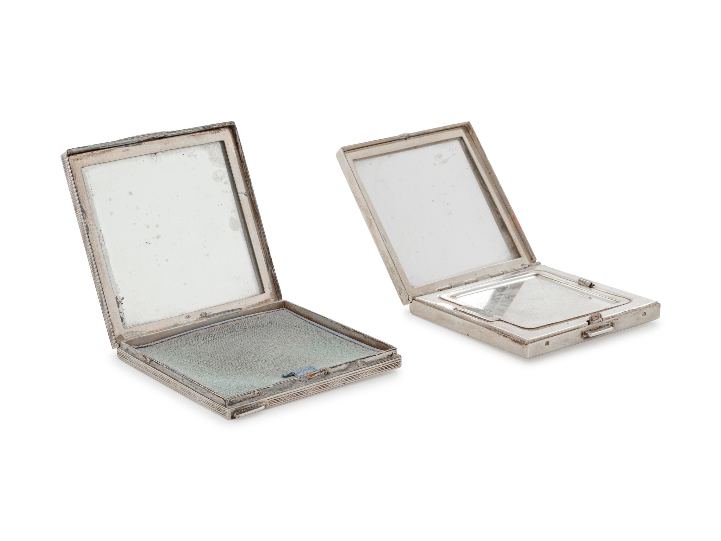Two Silver Compacts
